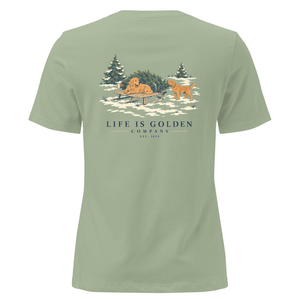 This Year's Tree Women's Relaxed Tee — Sage
