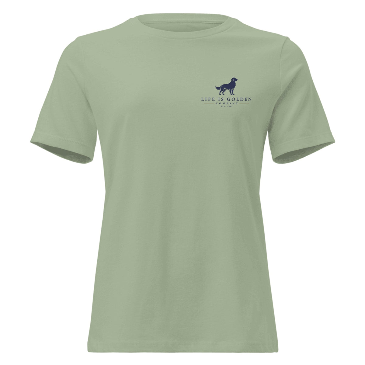 Camp Coffee Women's Relaxed Tee — Sage (front)