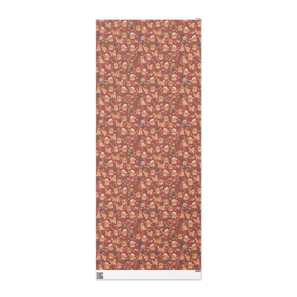 Santa Paws Wrapping Paper — the full 6 ft roll