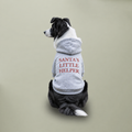 Santa’s Little Helper on the actual grey supplier hoodie — illustrative design mockup