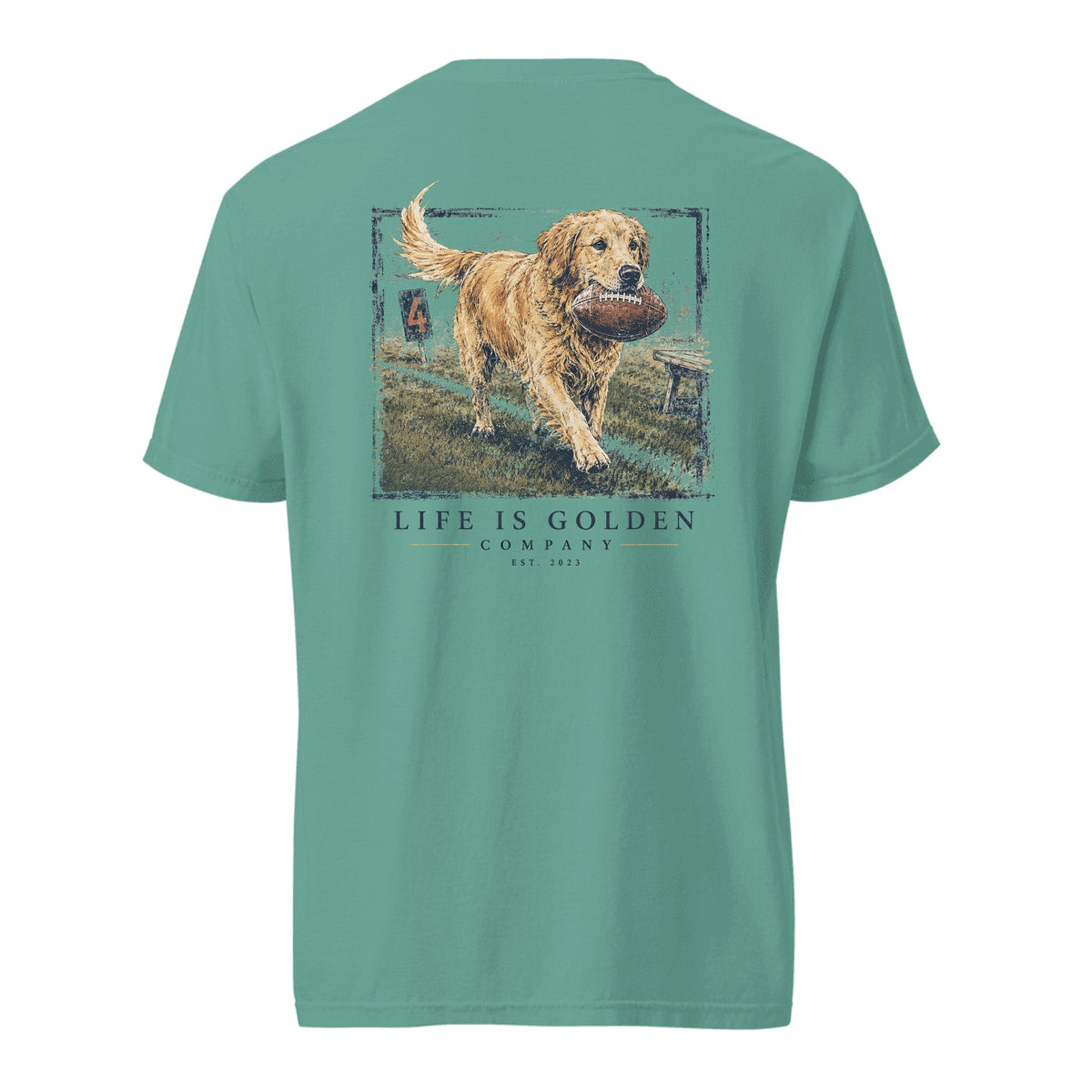 The Fourth Down Heavyweight Tee — Seafoam