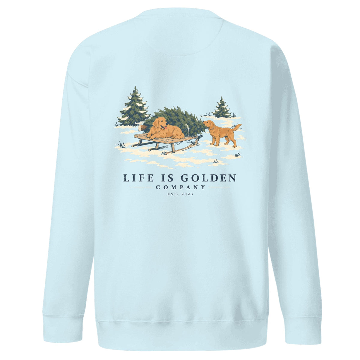 This Year's Tree Crewneck — Sky Blue