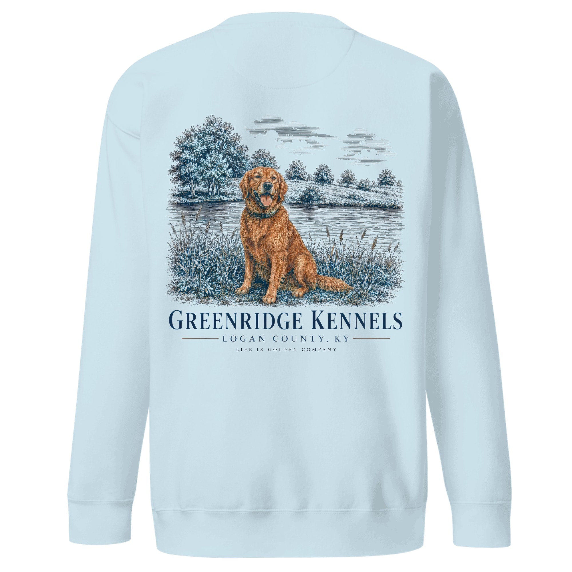 The Still Water Crewneck — Sky Blue