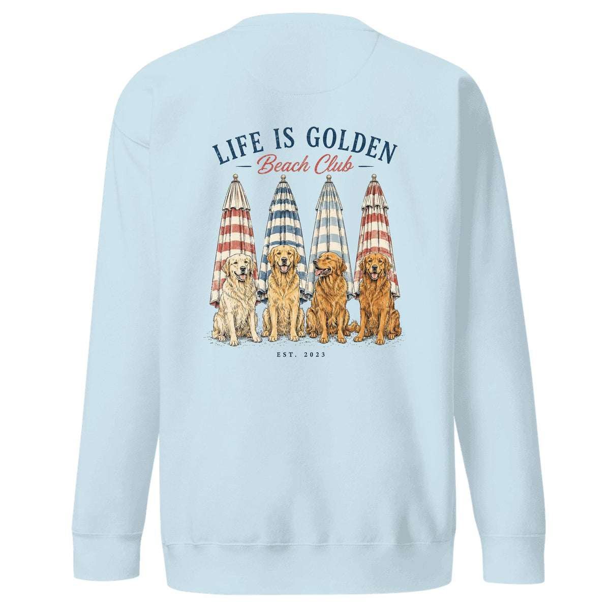 The Umbrella Line Crewneck — Sky Blue