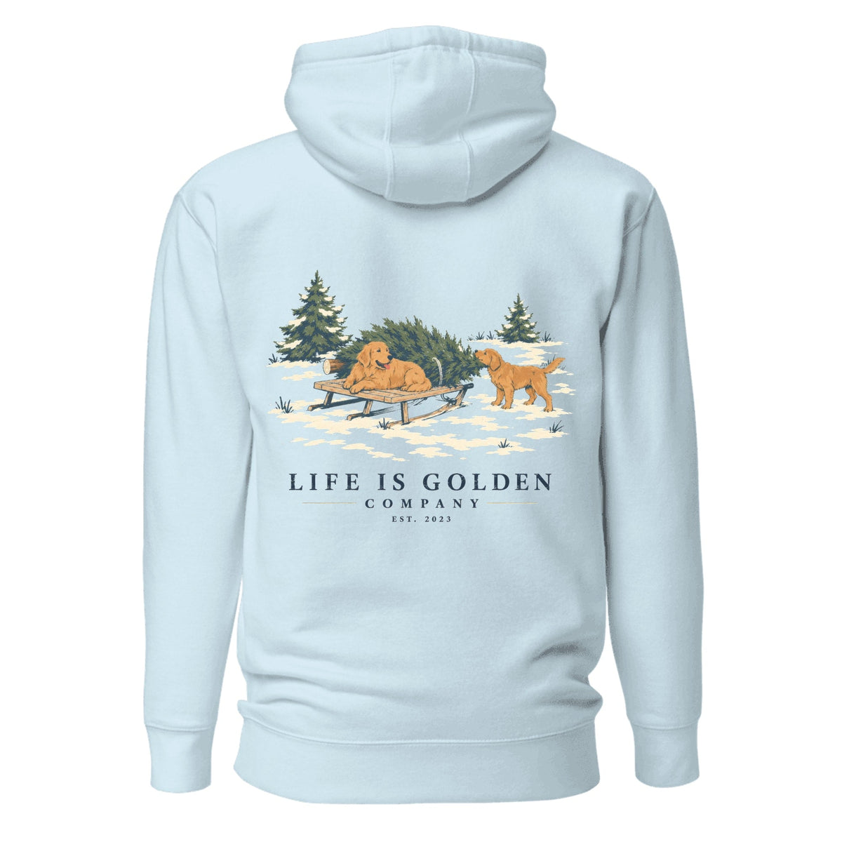 This Year's Tree Hoodie — Sky Blue
