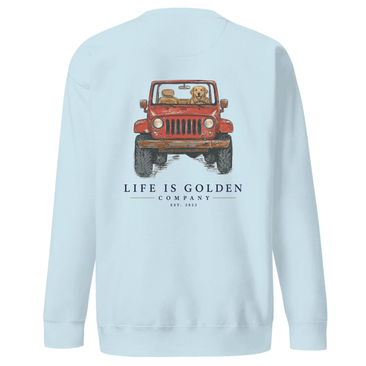 The Top-Down Run Crewneck — Sky Blue