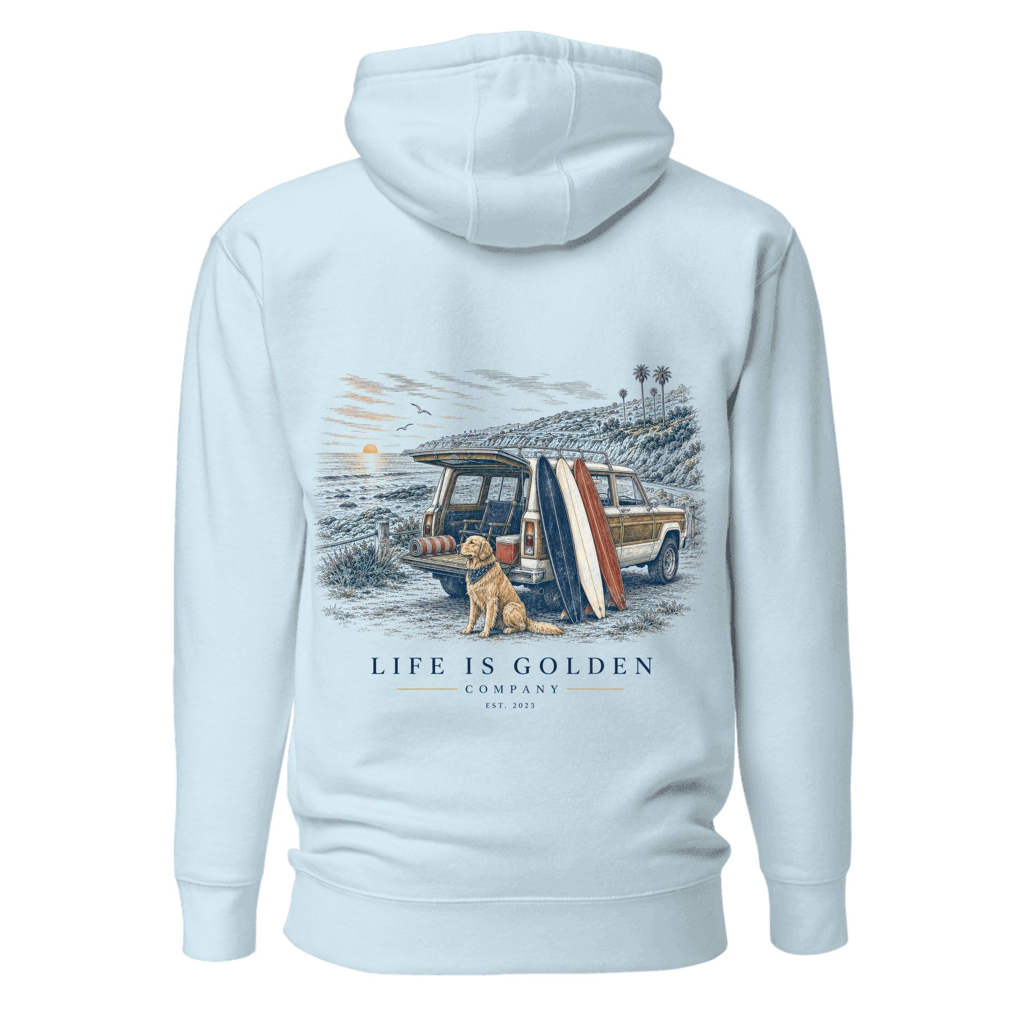 Surfer's Delight Hoodie — Sky Blue