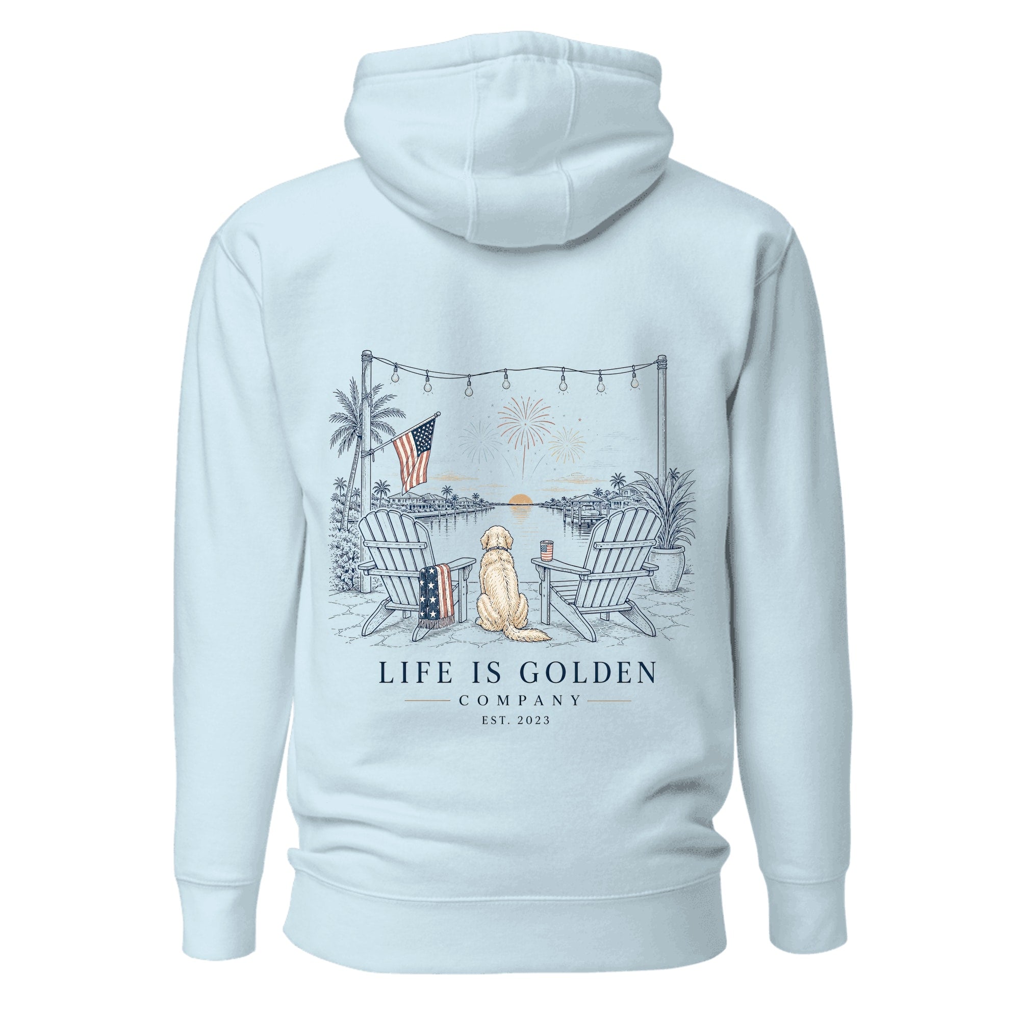 The Fireworks Watch Hoodie — Sky Blue