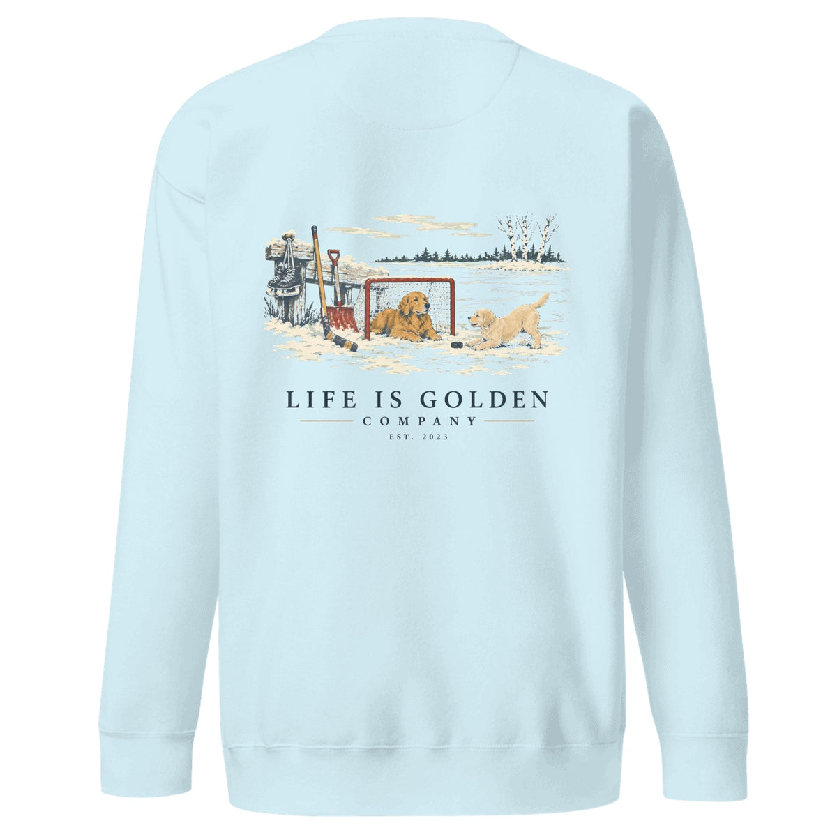 Pondside Intermission Crewneck — Sky Blue