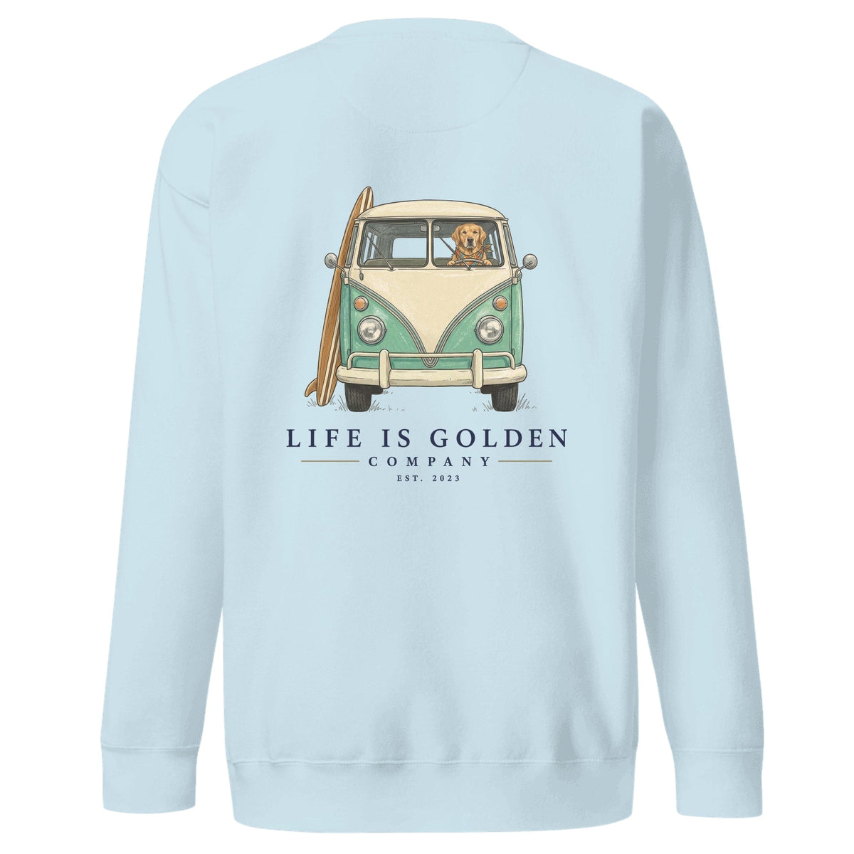 The Board Rider Crewneck — Sky Blue