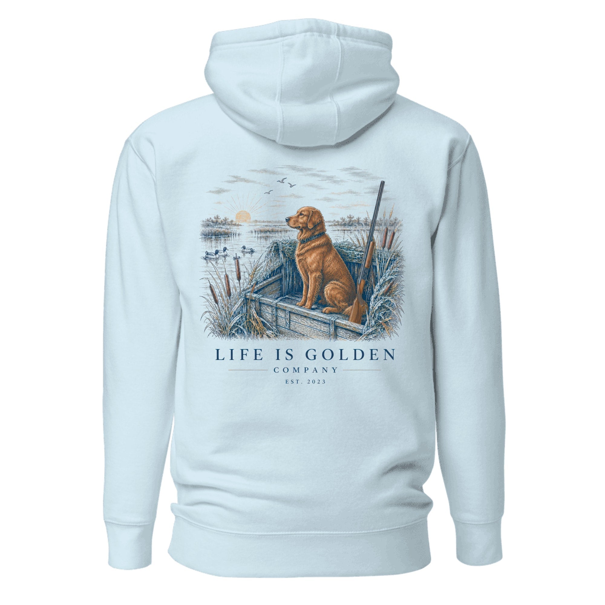 The Hunting Blind Hoodie — Sky Blue
