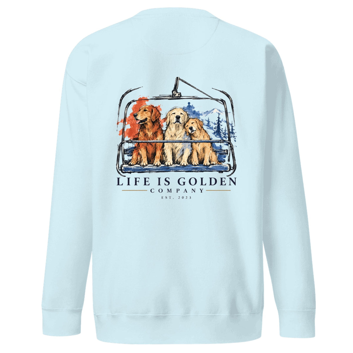 Singles Line Crewneck — Sky Blue
