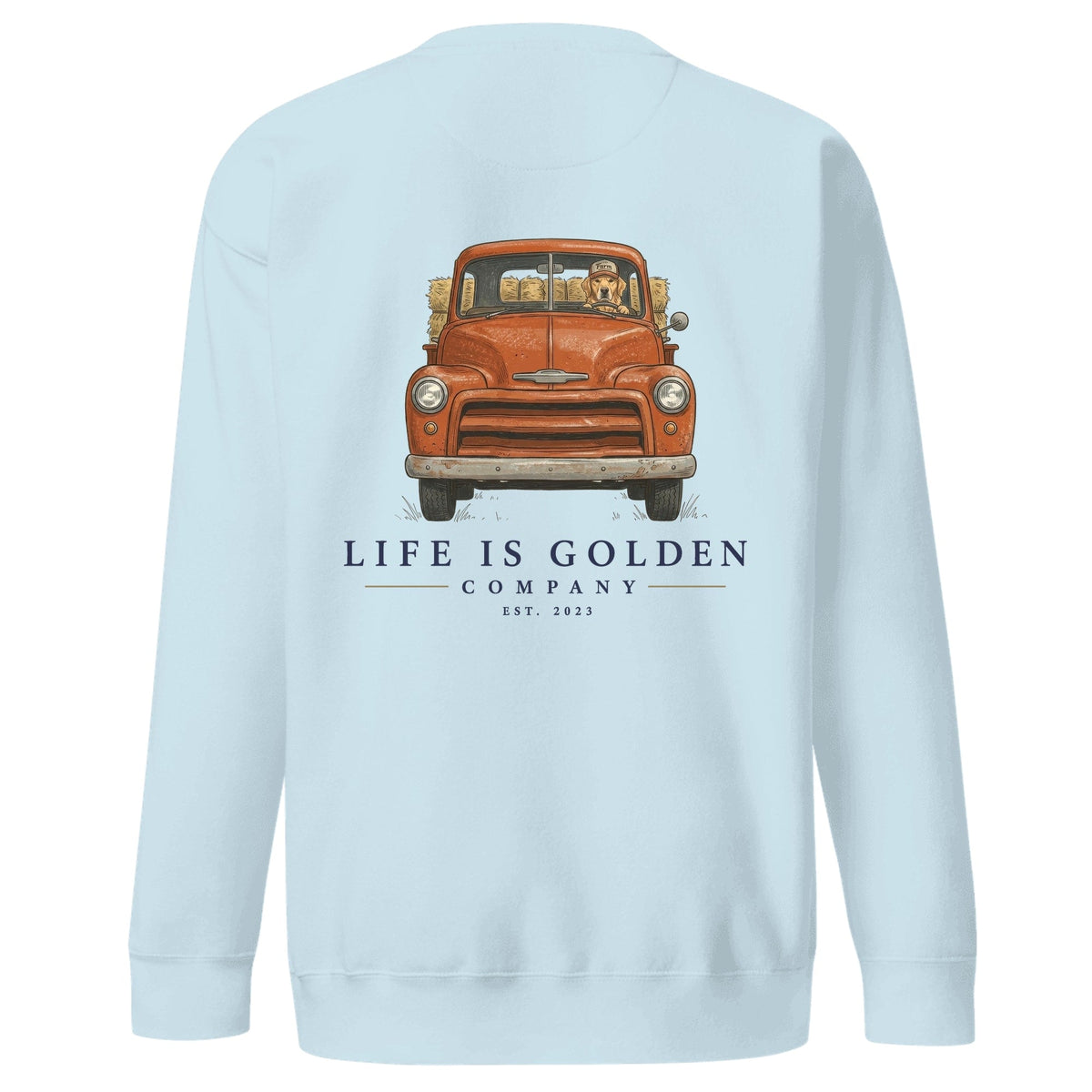 The Barn Chore Crewneck — Sky Blue