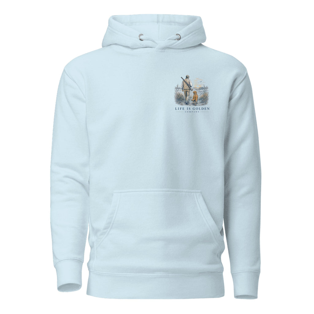 The First Light Hoodie — Sky Blue (front)