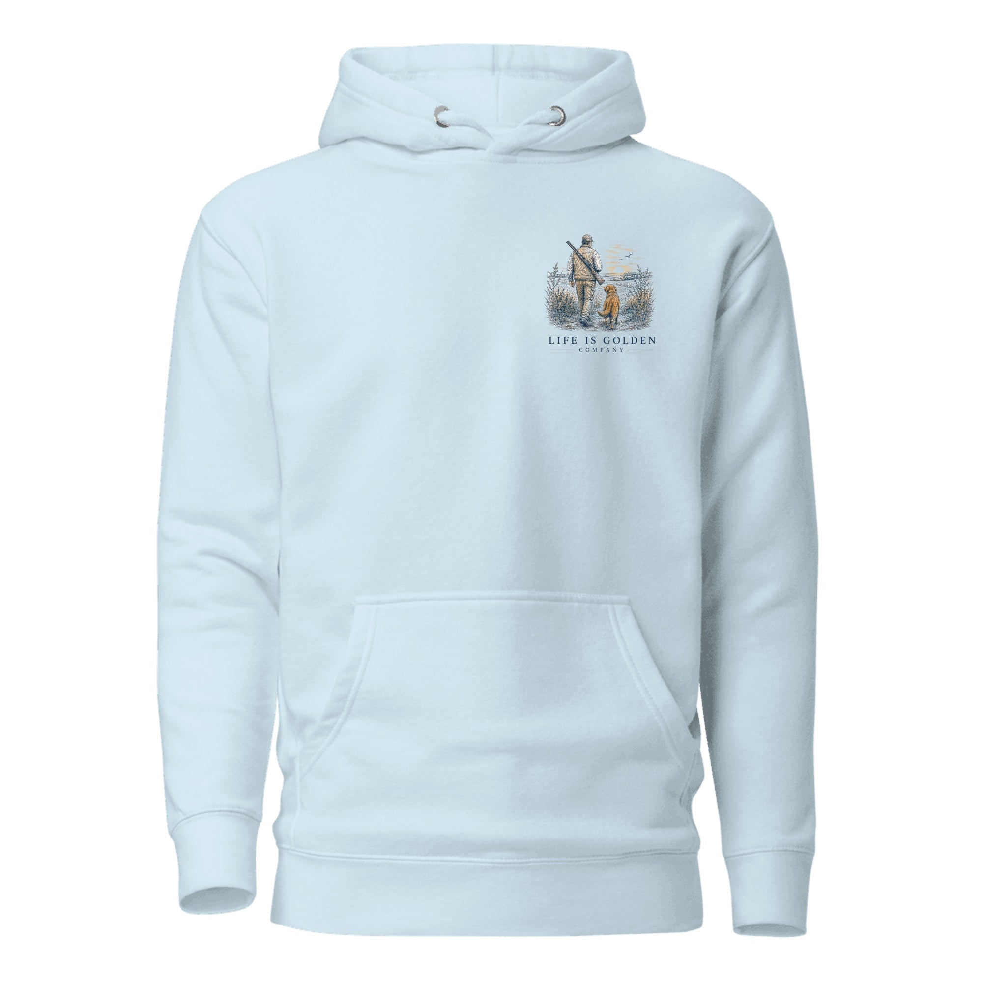 The First Light Hoodie — Sky Blue (front)