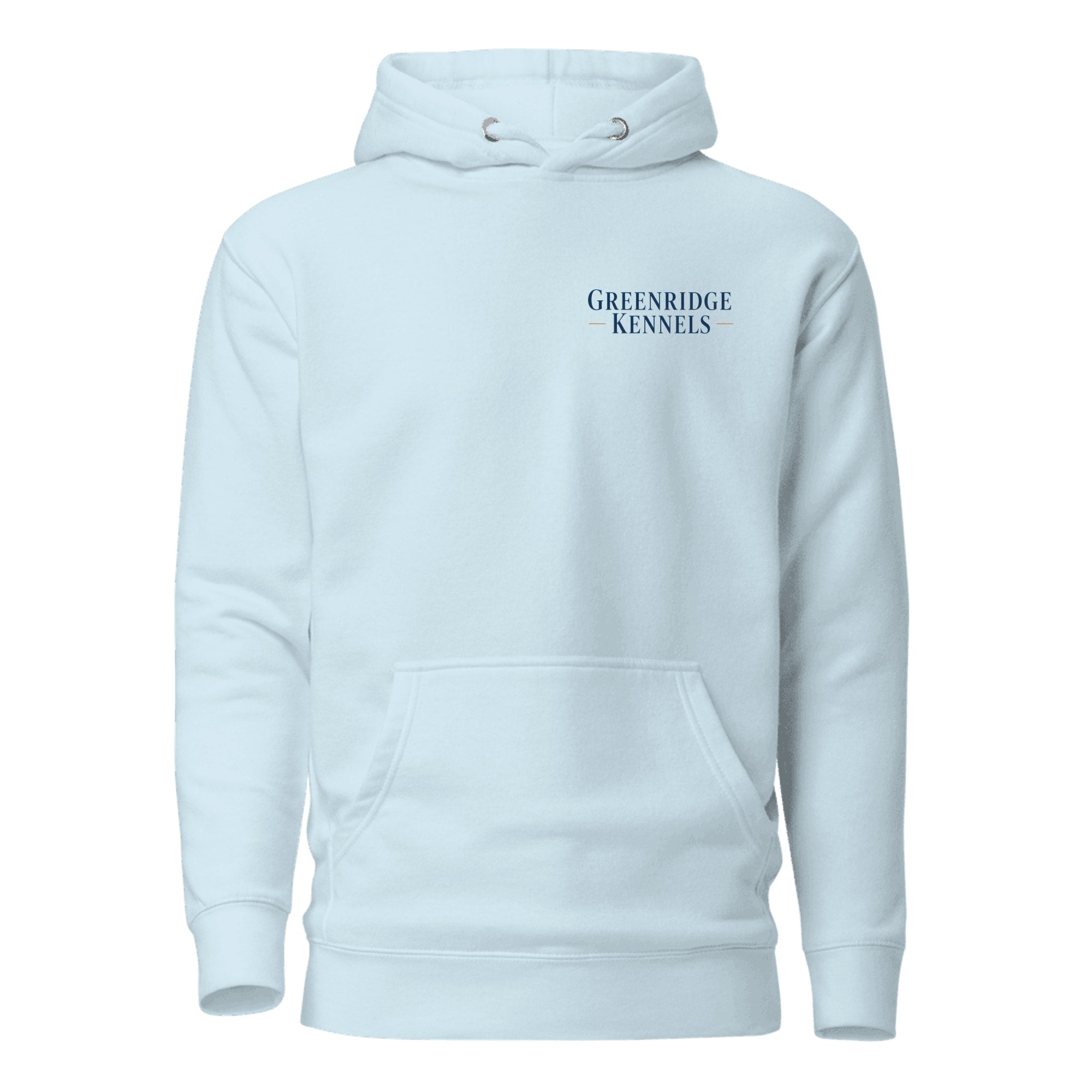 The Still Water Hoodie — Sky Blue (front)