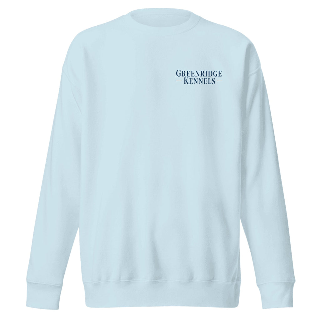 The Still Water Crewneck — Sky Blue (front)