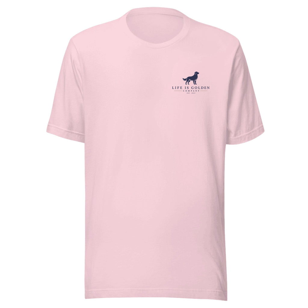 Red, White & English Cream Tee — Soft Pink (front)