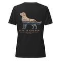 The Harborside Golden Tee — Women's V-Neck — Solid Black Blend