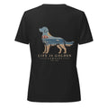 The Beach Day Golden Tee — Women's V-Neck — Solid Black Blend
