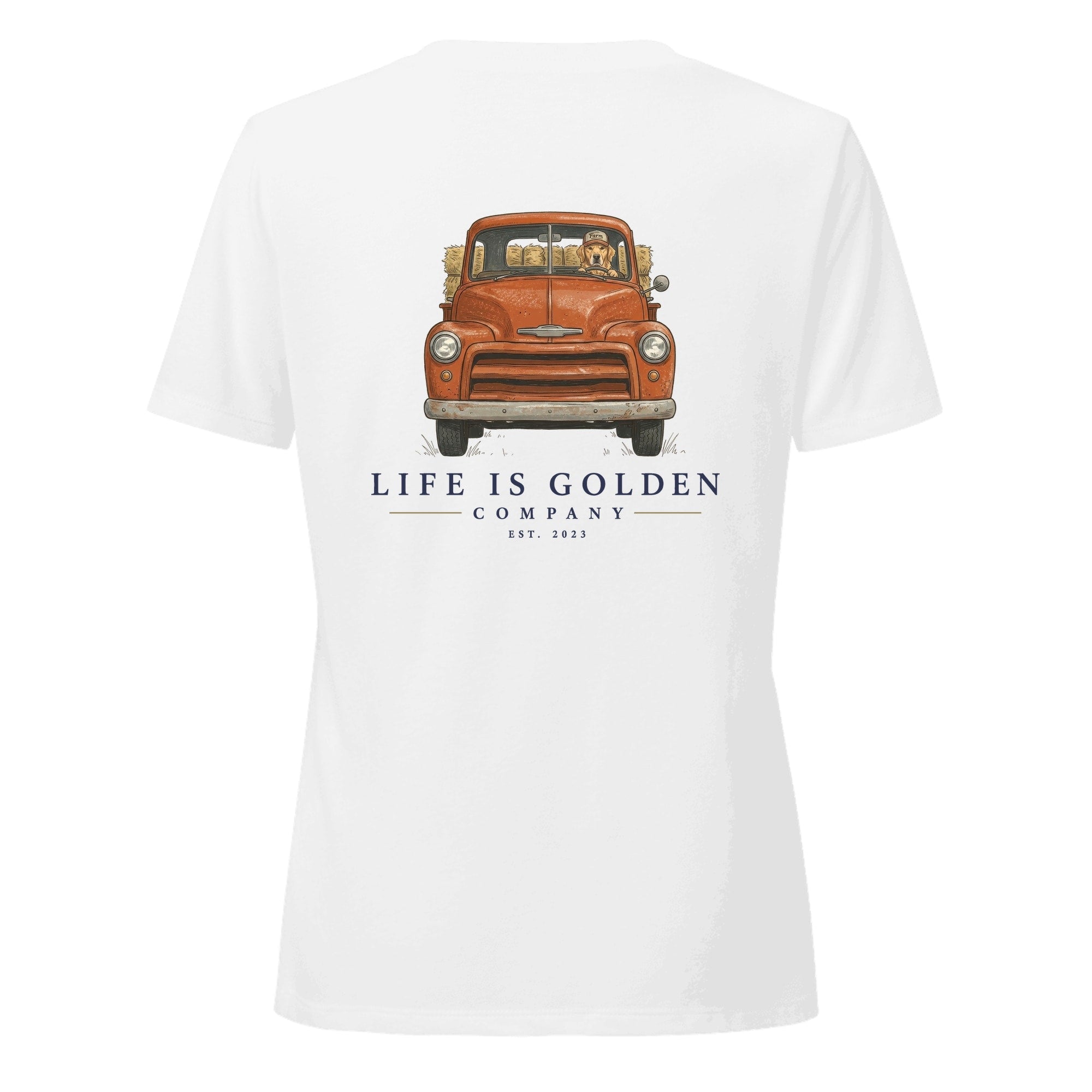 The Barn Chore Women's V-Neck — Solid White Blend