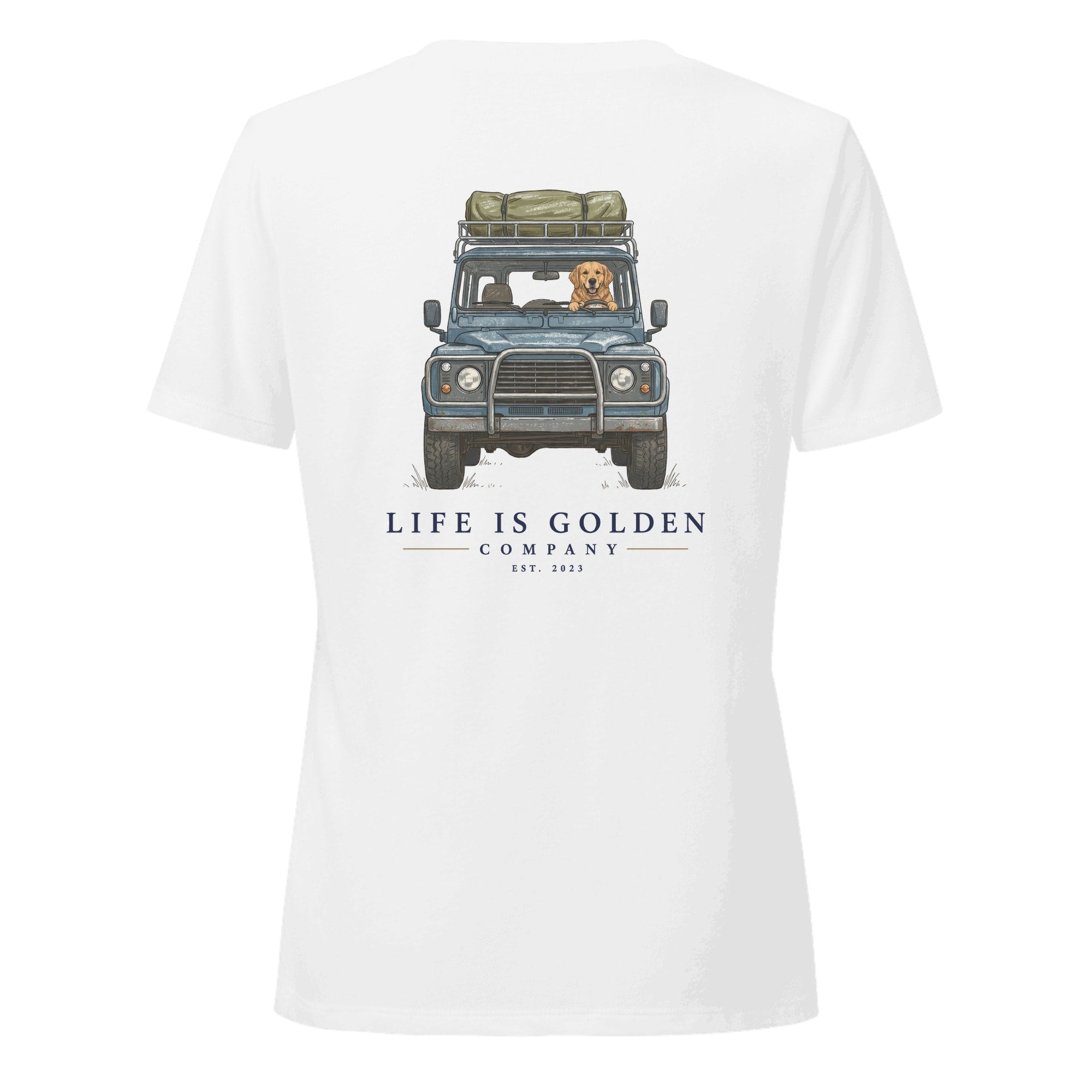 The Base Camp Women's V-Neck — Solid White Blend