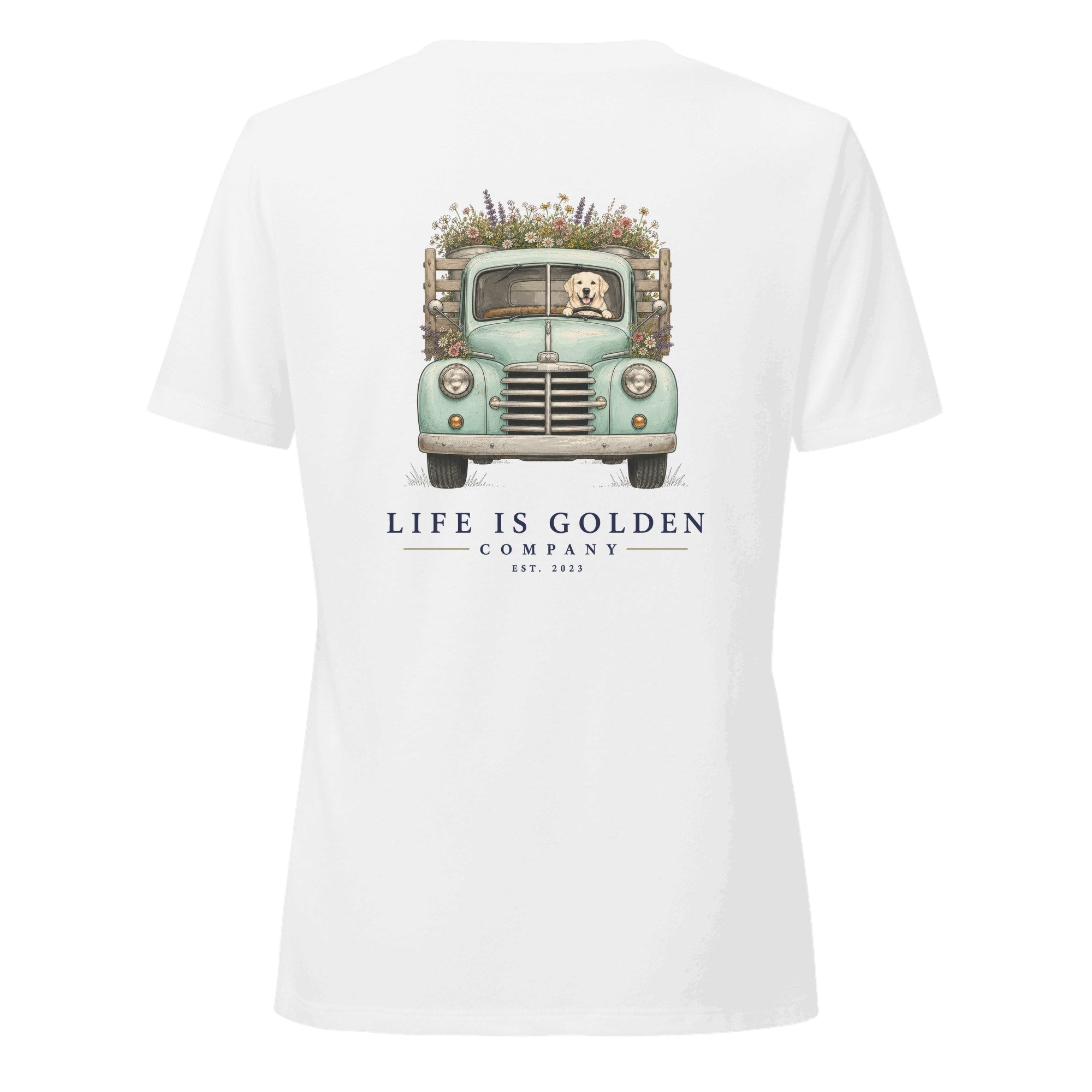 The Market Run Women's V-Neck — Solid White Blend