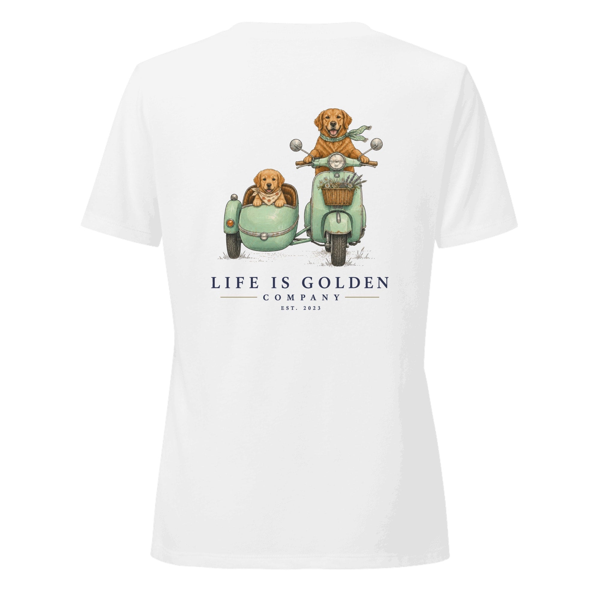 The Sidecar Run Women's V-Neck — Solid White Blend