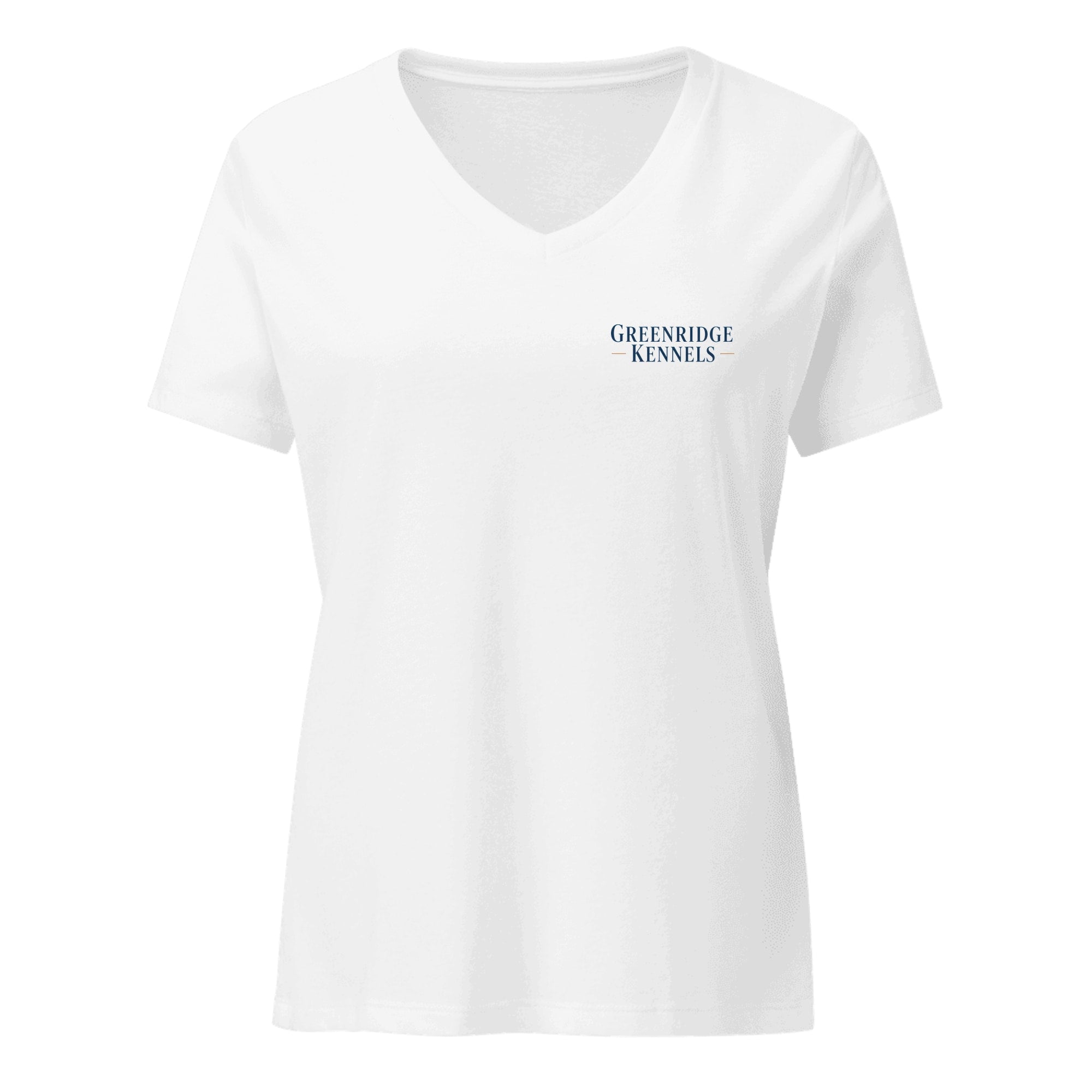 The Still Water Women's V-Neck — Solid White Blend (front)