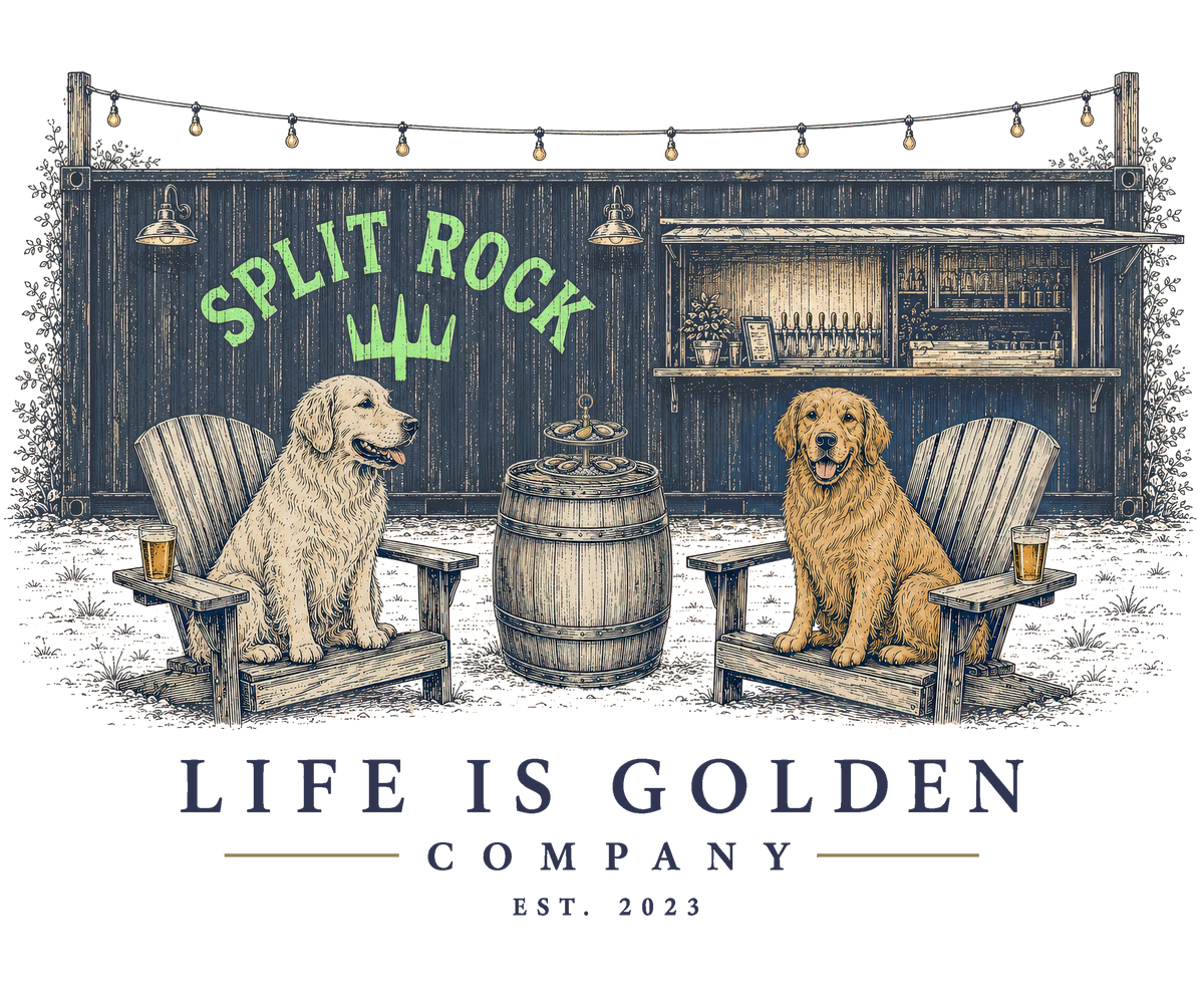 The Split Rock collab tee — printed for this night only.