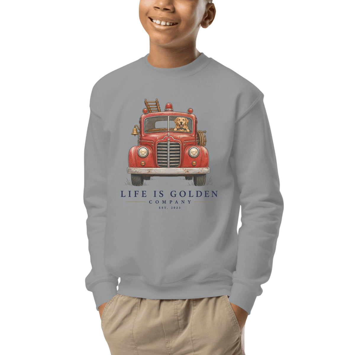 The First Alarm Youth Crewneck — Sport Grey