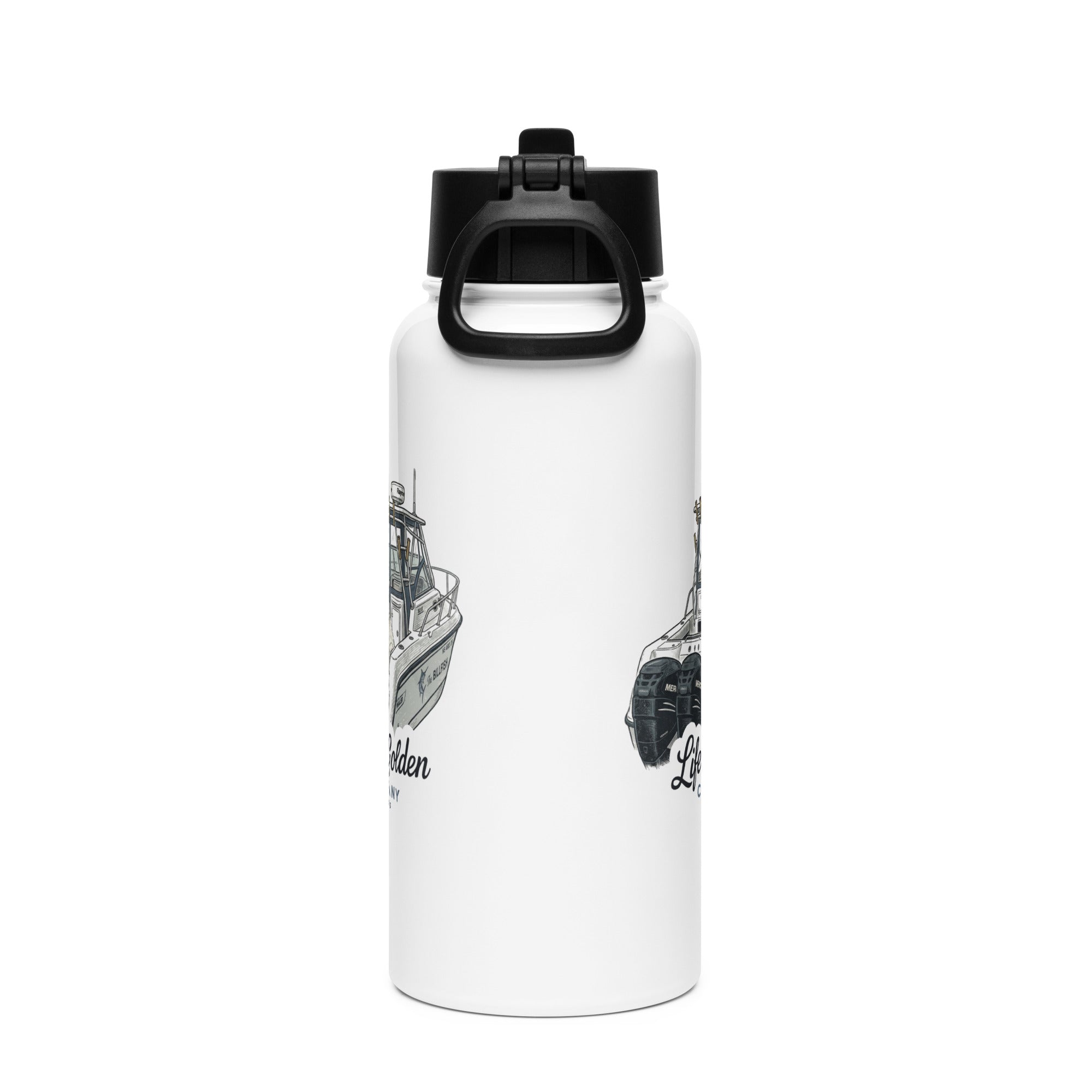 Boat Life Stainless steel water bottle with a straw lid