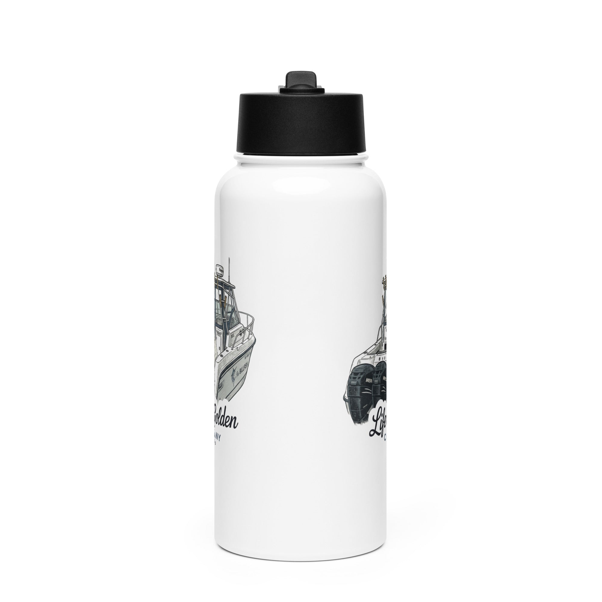 Boat Life Stainless steel water bottle with a straw lid