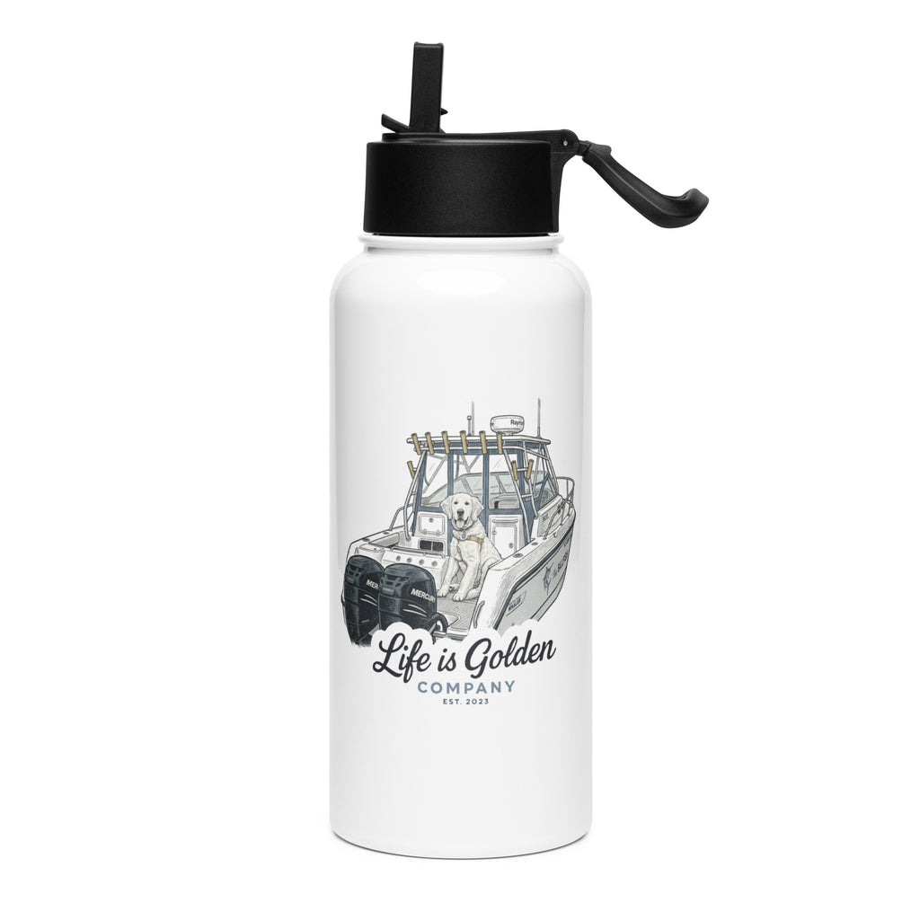 Boat Life Stainless steel water bottle with a straw lid