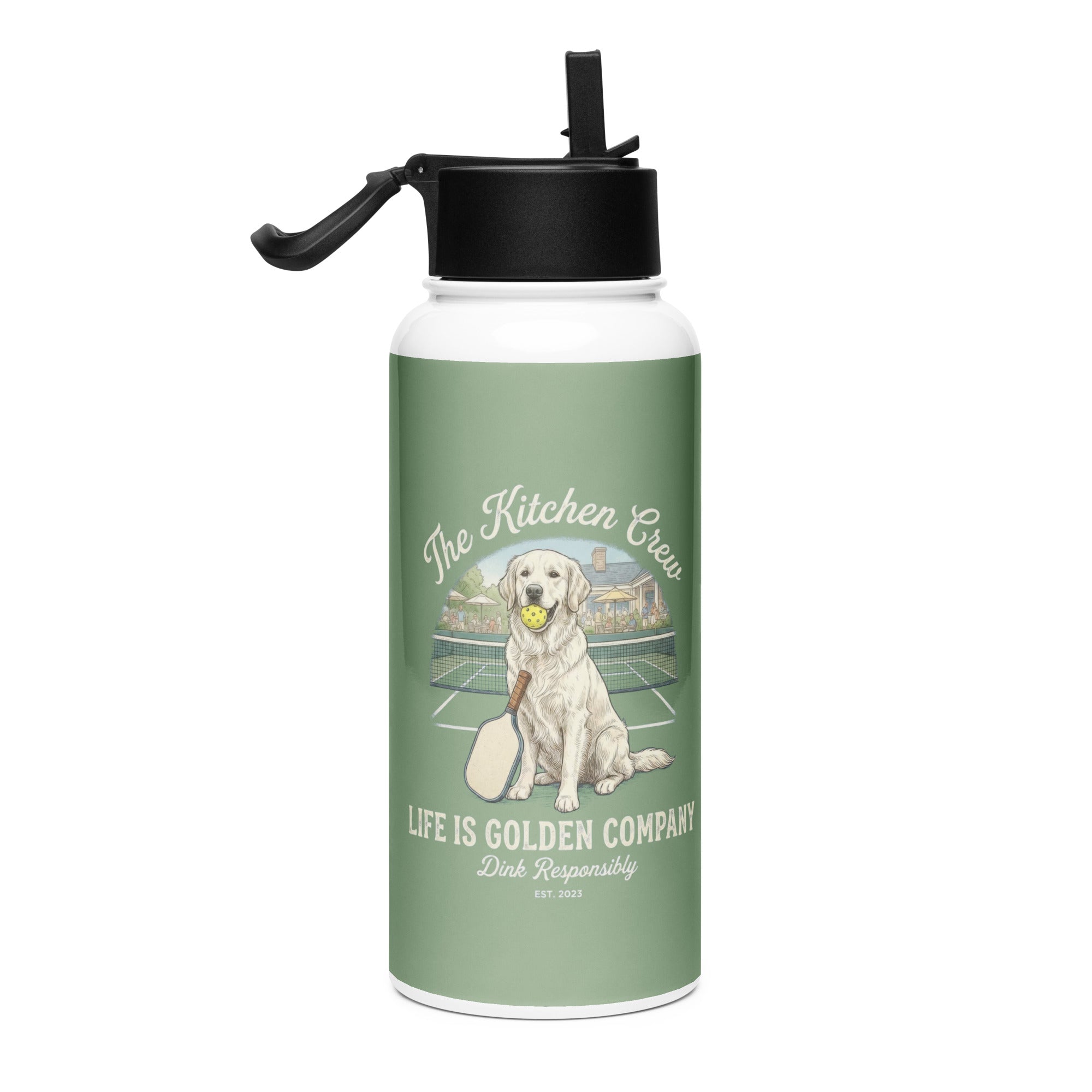 The Kitchen Crew Mother's Day Limited Edition Stainless steel water bottle with a straw lid