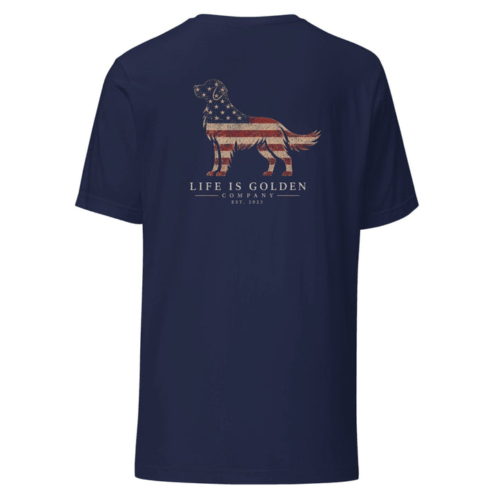 Stars & Stripes Golden Retriever Tee