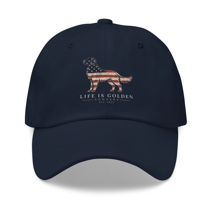 Stars & Stripes Golden Retriever Hat