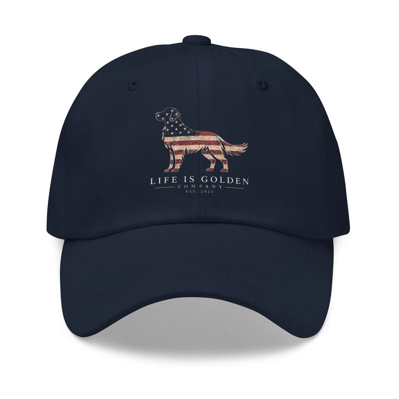 Stars & Stripes Golden Retriever Hat