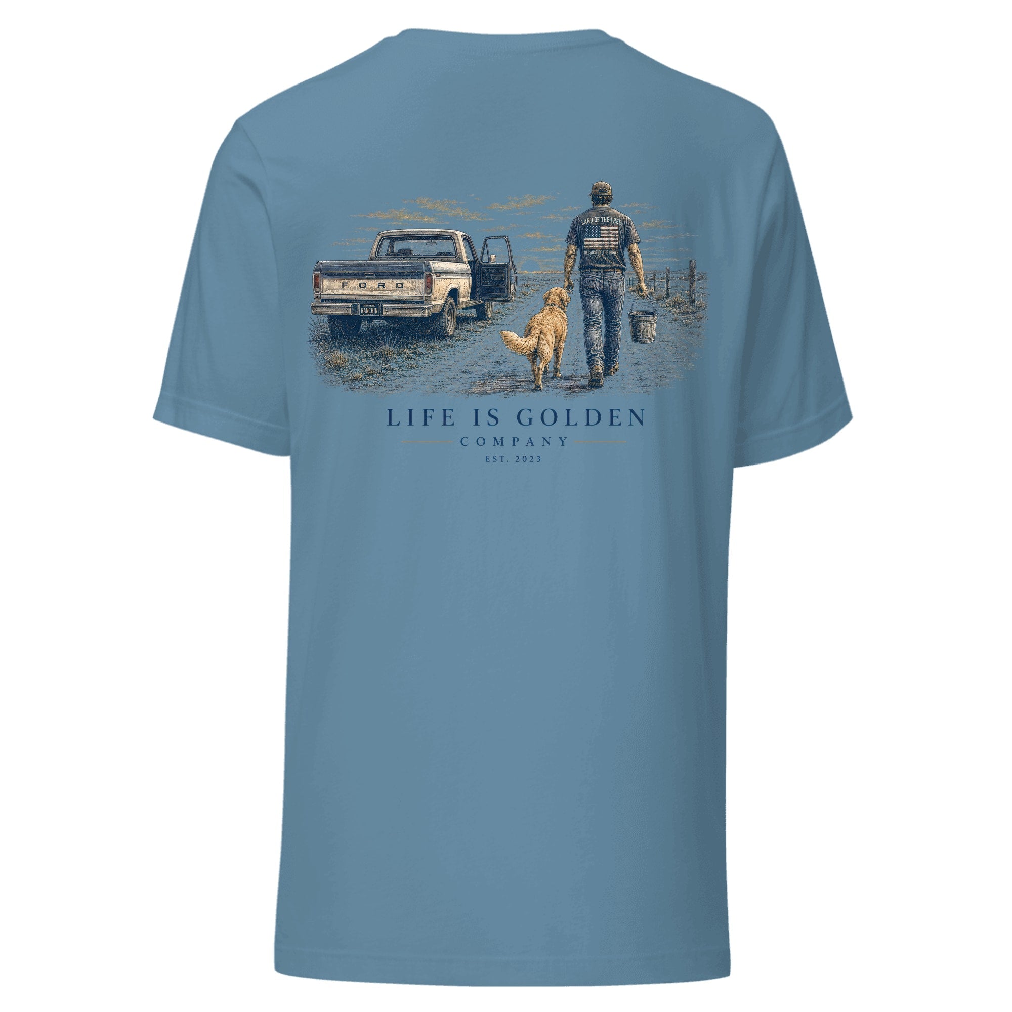 The Morning Routine Tee — Steel Blue