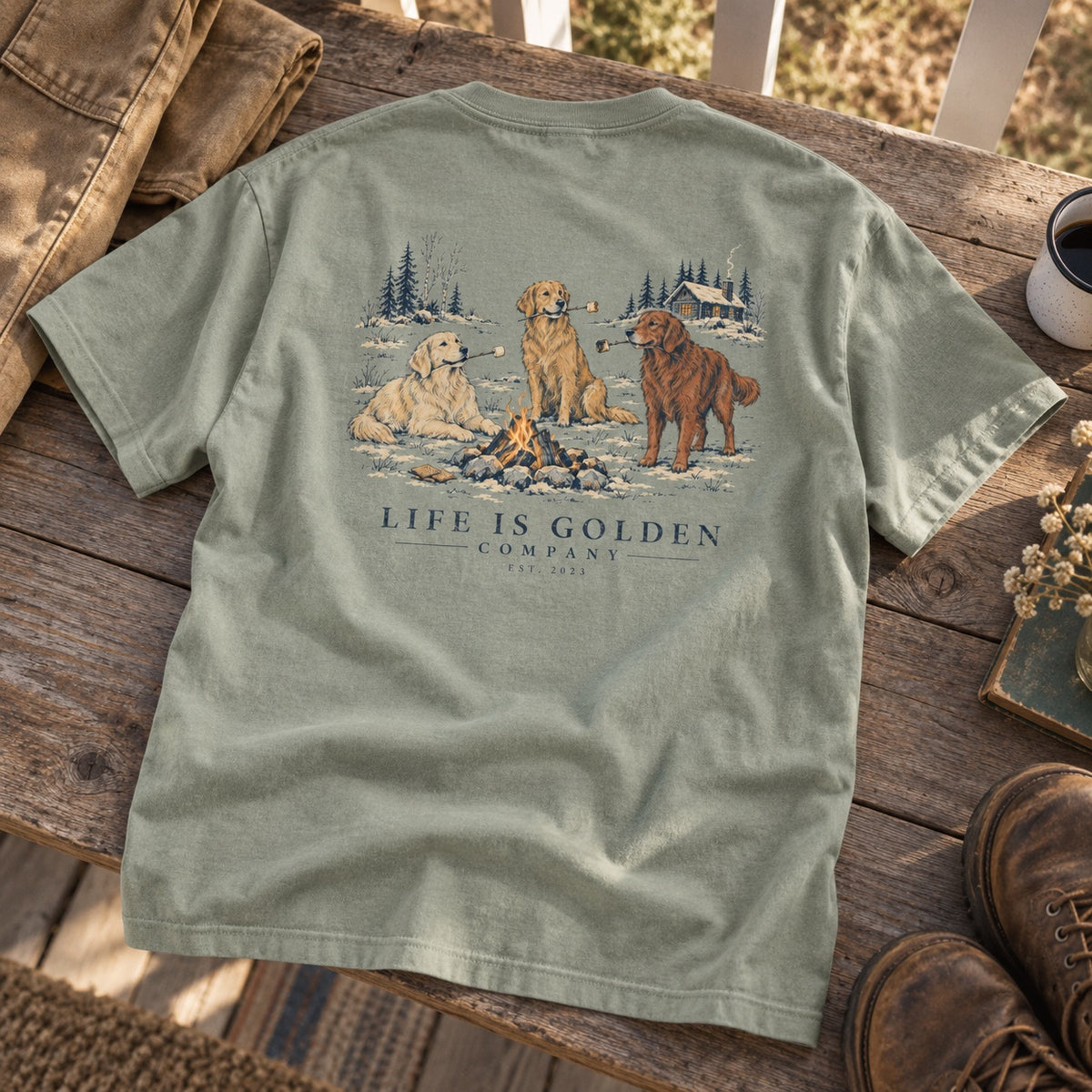 Toasted Goldens Heavyweight Tee — lifestyle