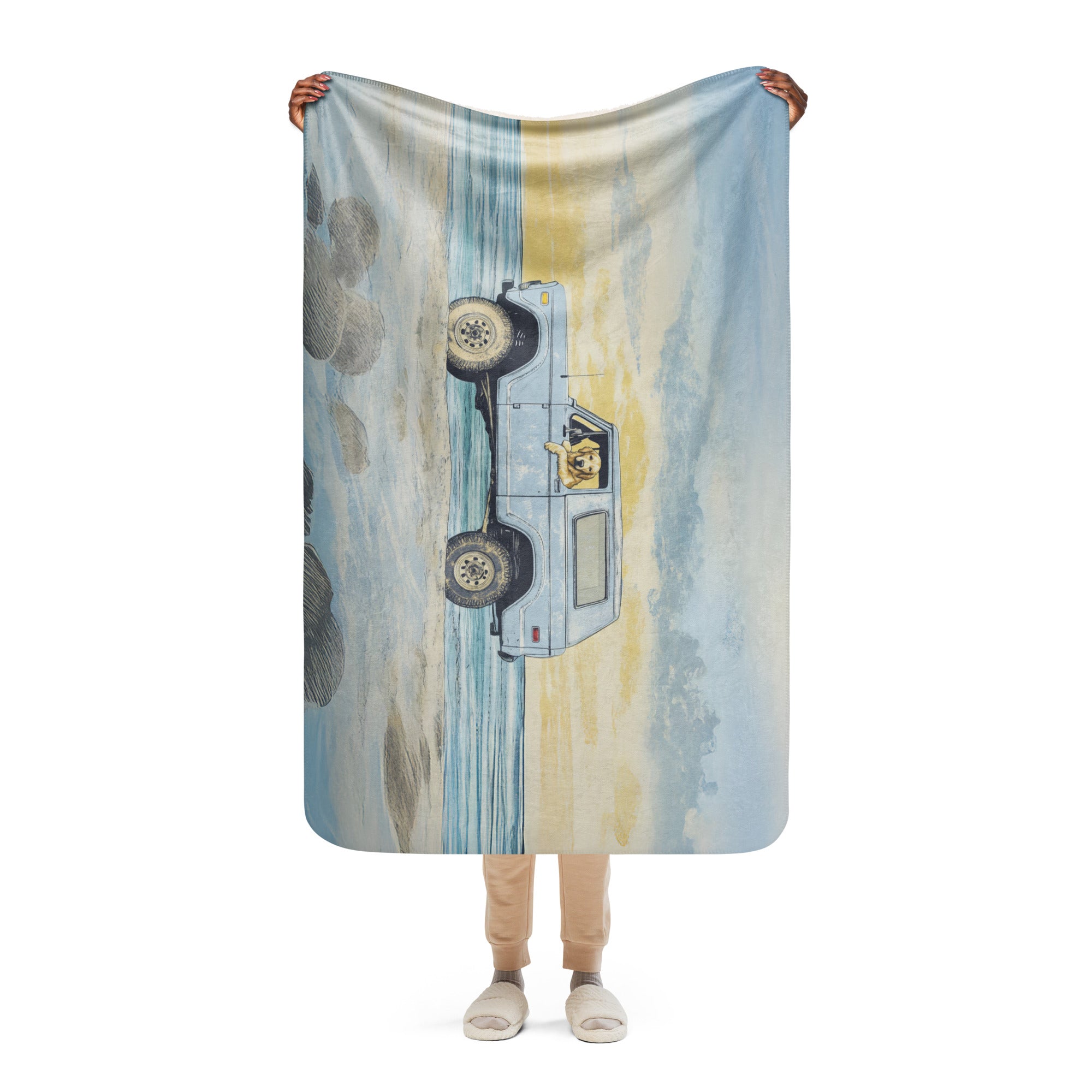 Beach Bronco Sherpa Blanket