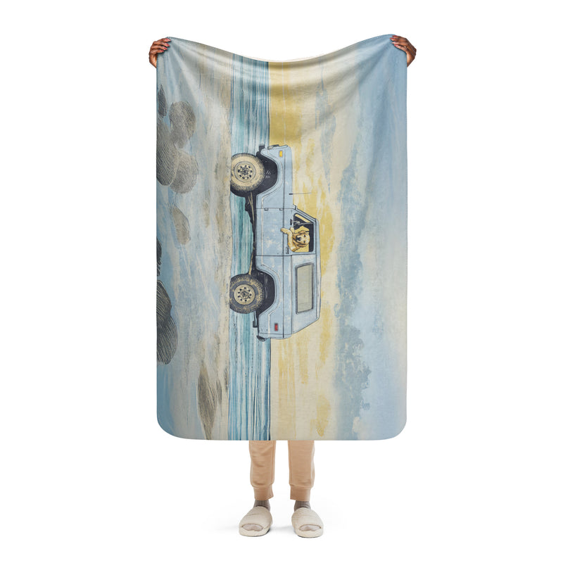 Beach Bronco Sherpa Blanket