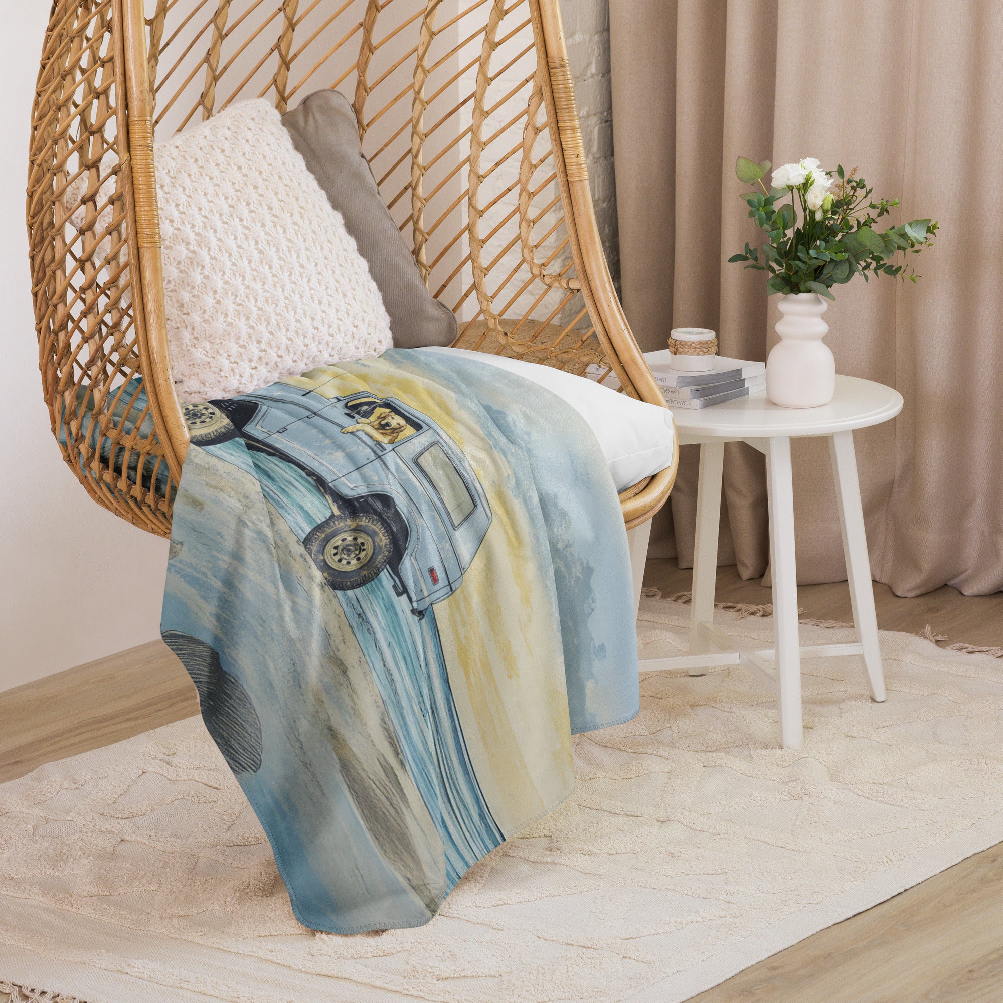 Beach Bronco Sherpa Blanket