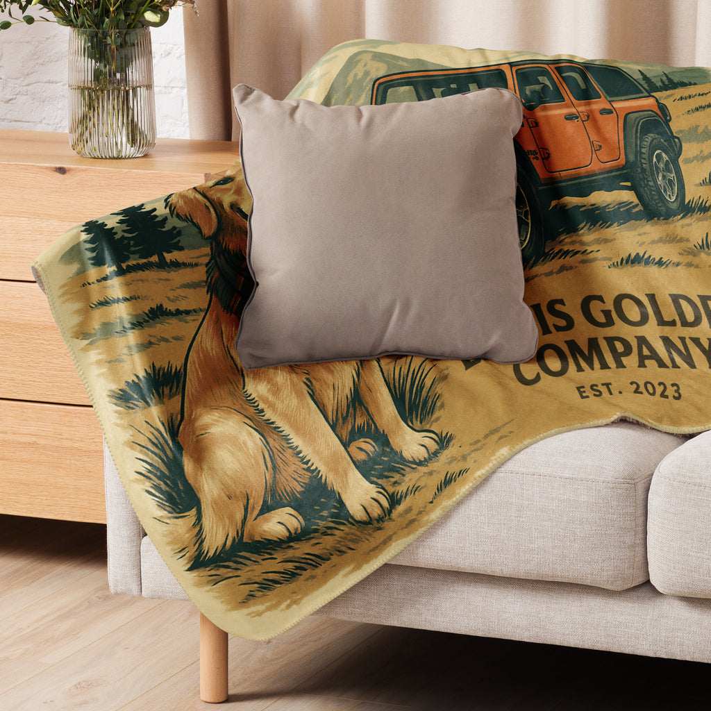 Rocky Mountain Retriever  Sherpa Blanket
