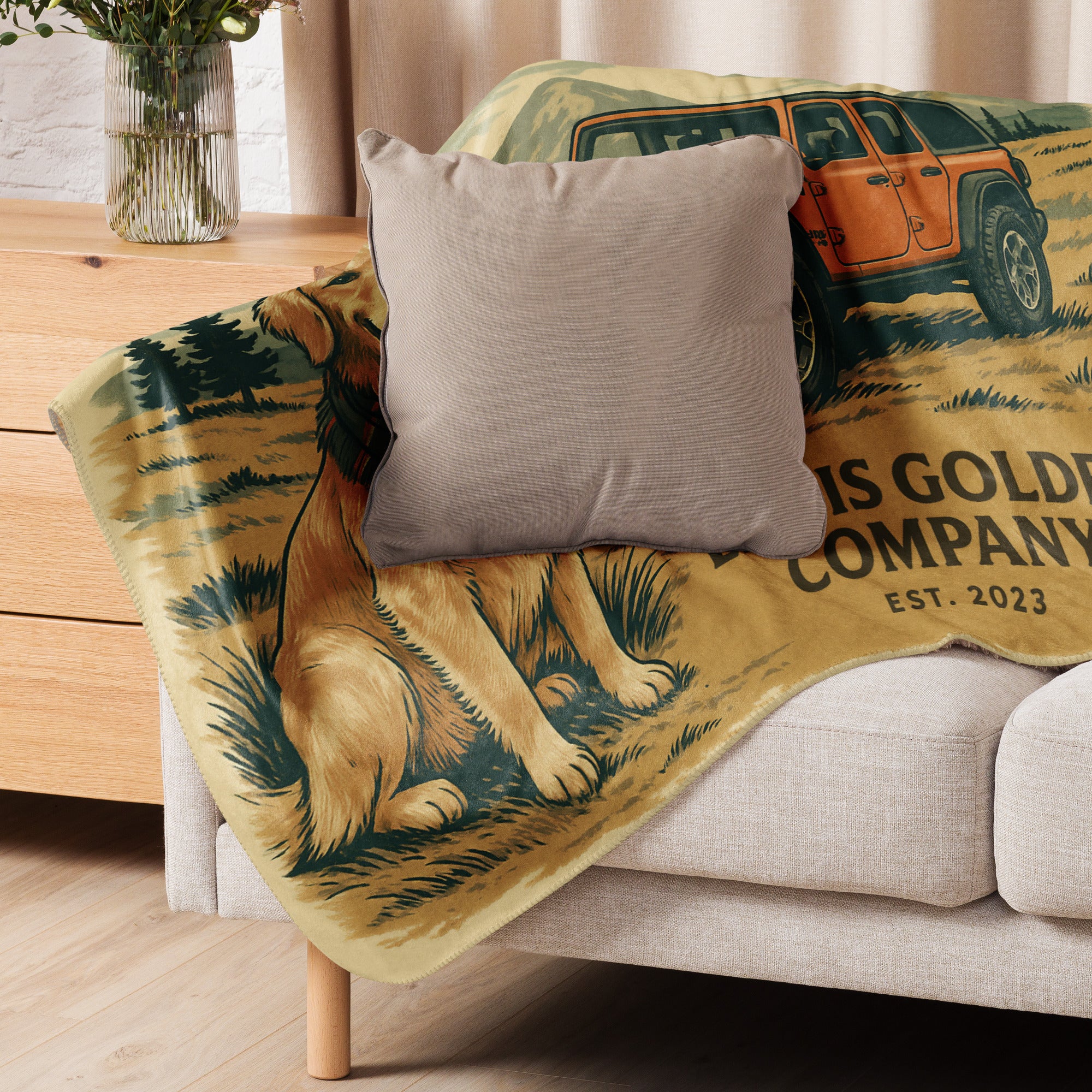 Rocky Mountain Retriever  Sherpa Blanket