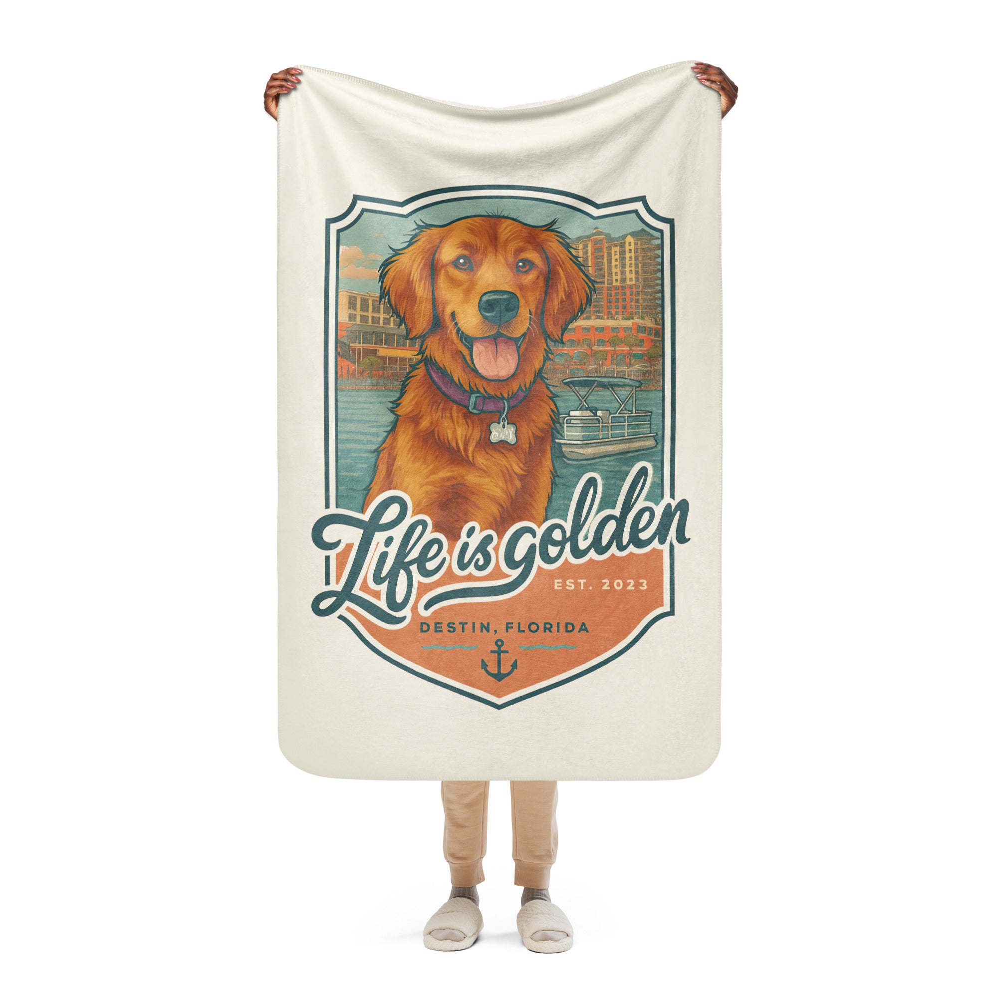 Destin Getaway Sherpa blanket