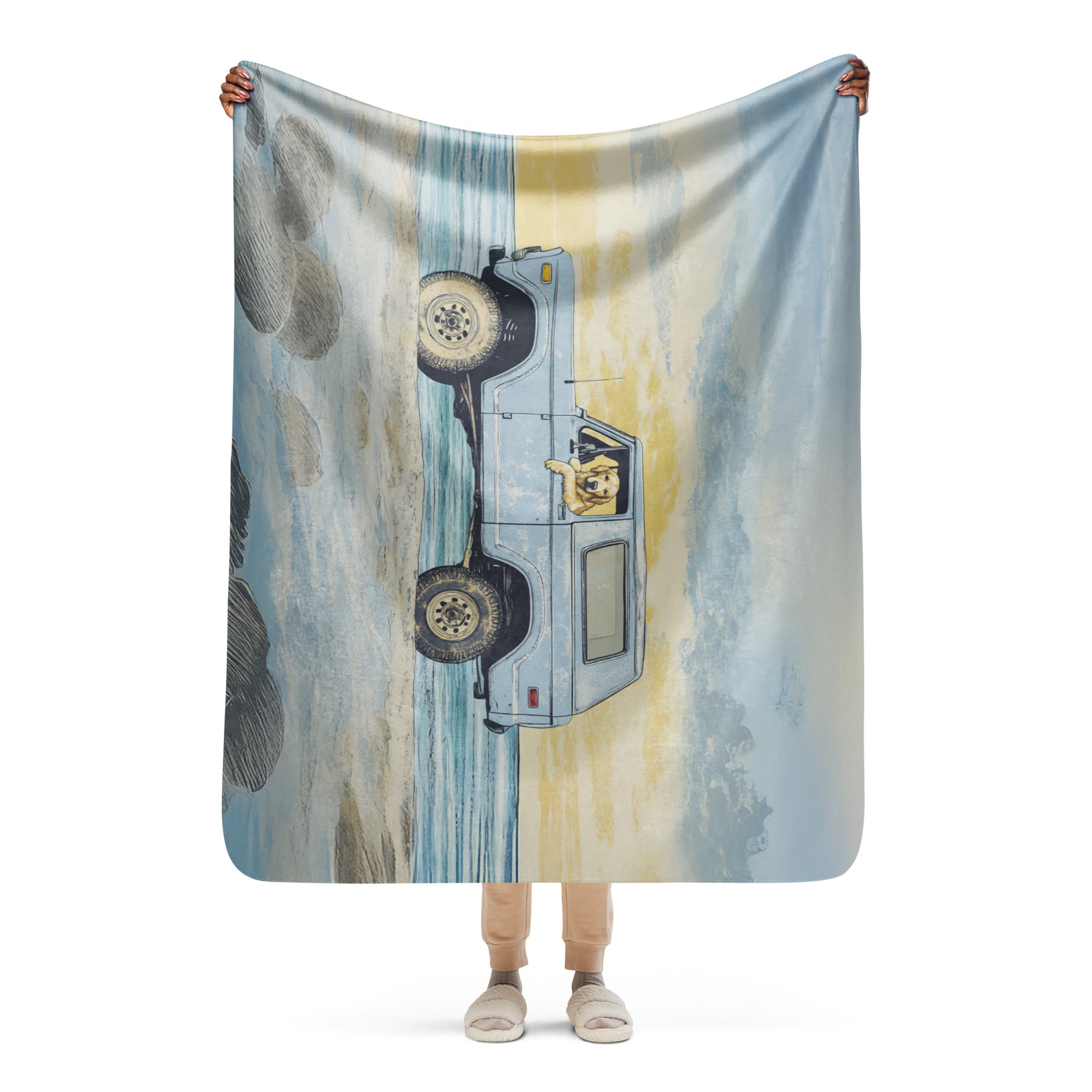 Beach Bronco Sherpa Blanket