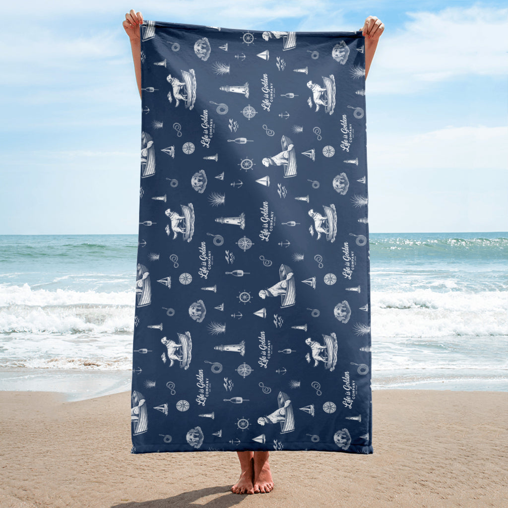 Golden Harbor Beach Towel
