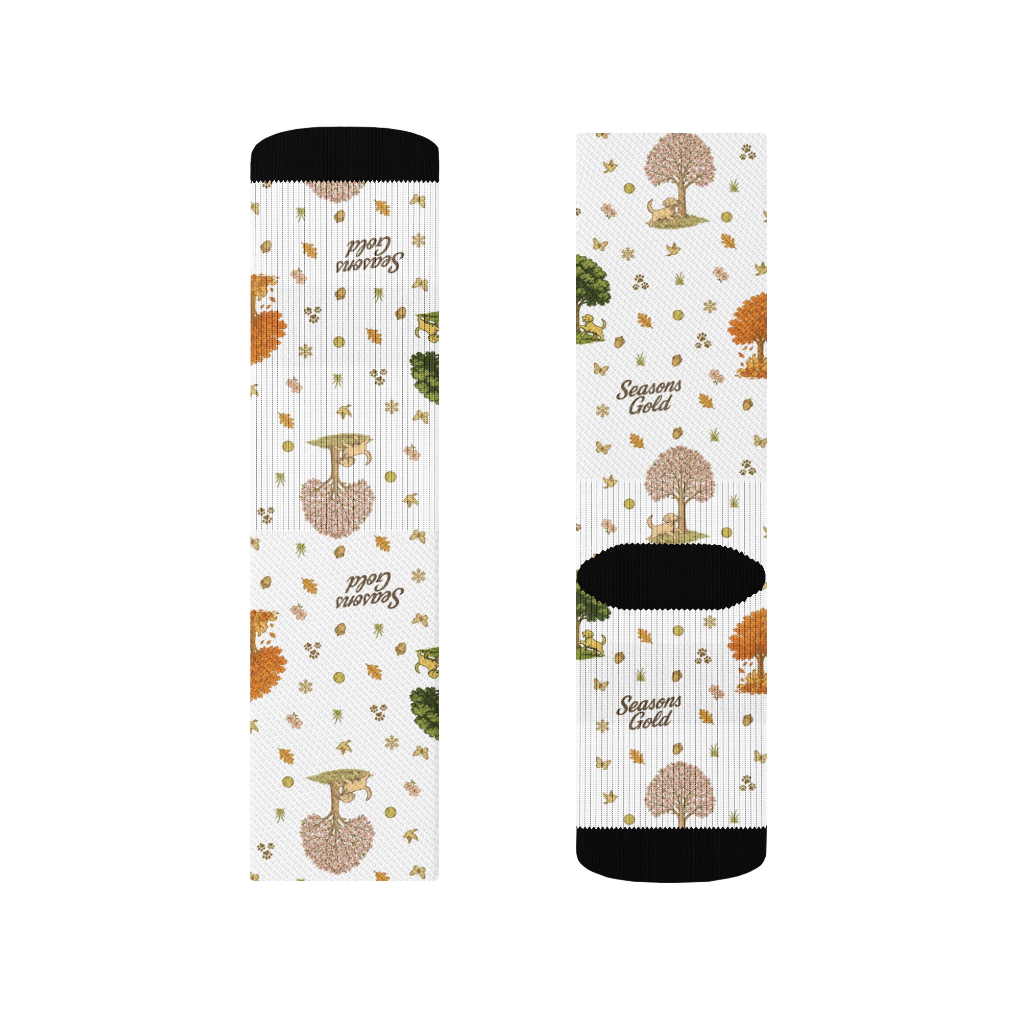Seasons Gold Crew socks