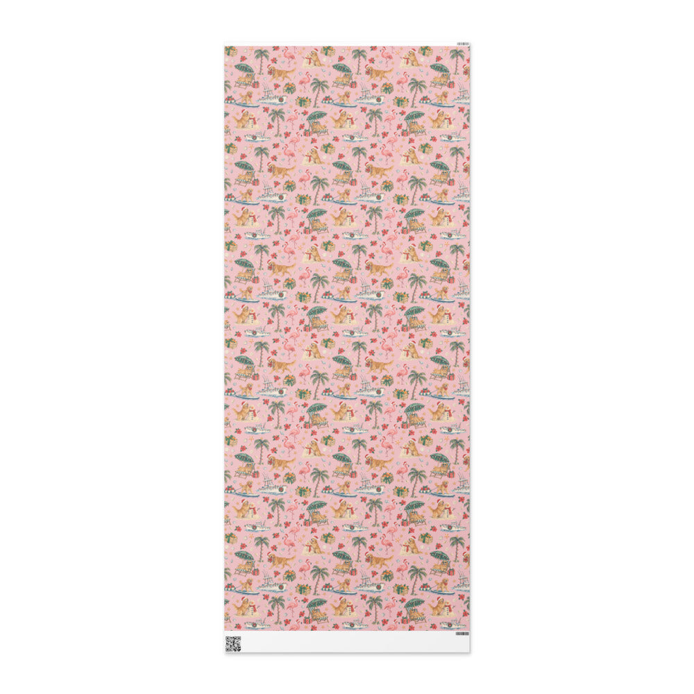 Sunshine State Santa Wrapping Paper — the full 6 ft roll